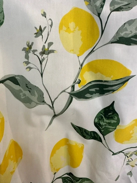 Layered With Love White and Yellow Lemon Print Dress Size L $158 - Picture 4 of 5